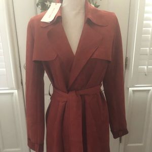 Faux suede coat BNWT M